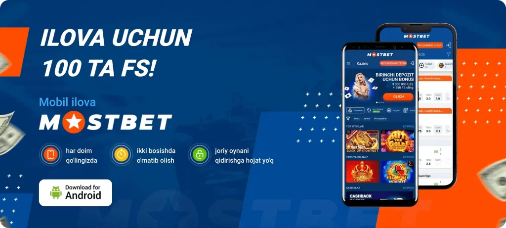 Android uchun Mostbet ilovasini yuklab oling